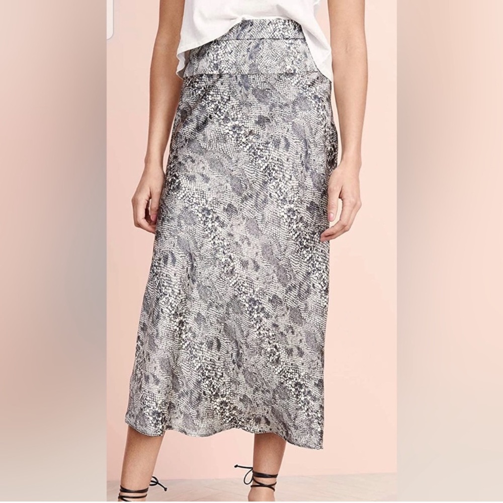 Free People Women's Normani Bias Printed Skirt Size 12